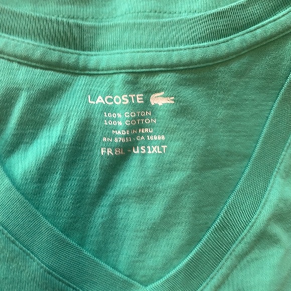 Lacoste Lot of T-shirts. Sizes between 8 and 9. Short sleeve. - Picture 5 of 7